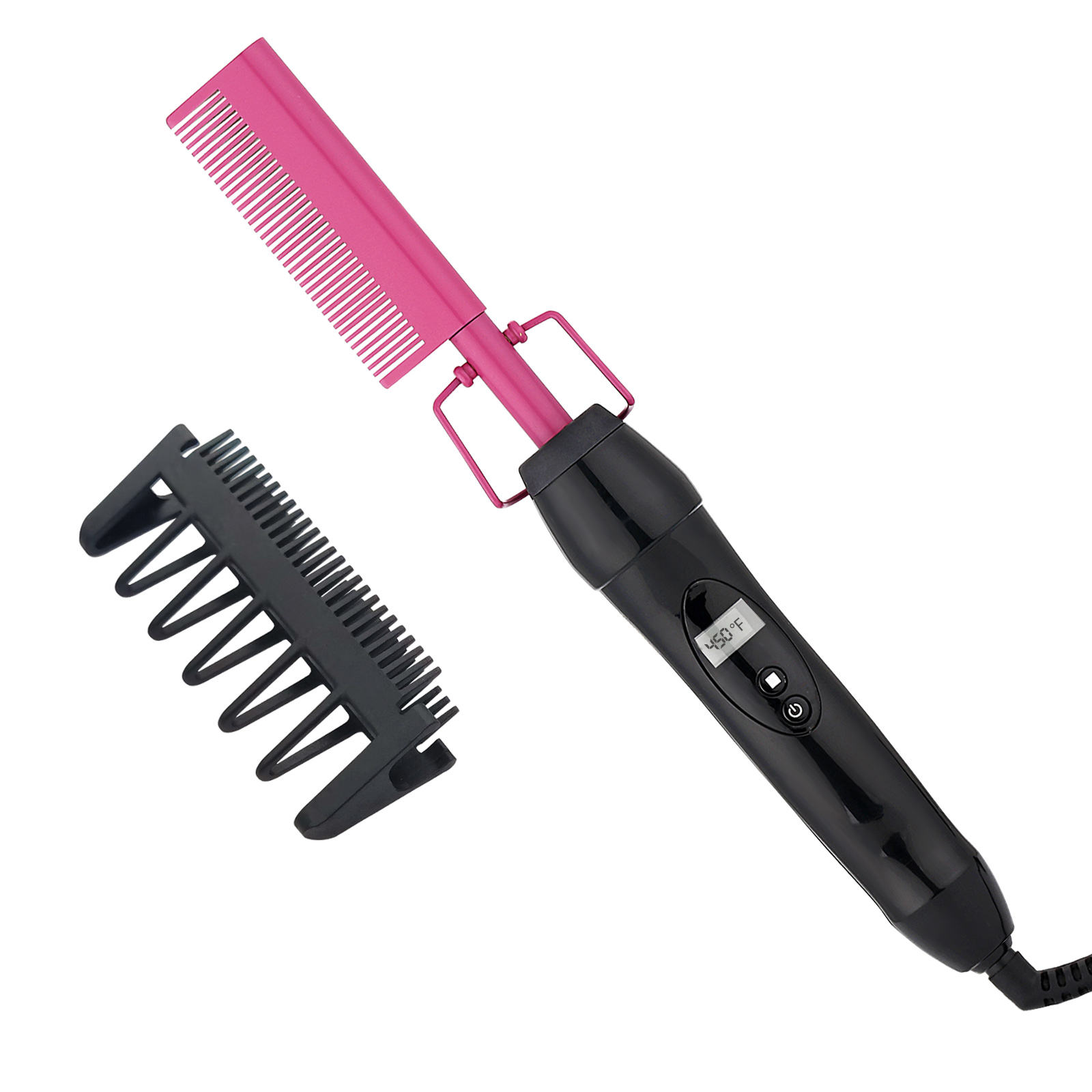 Electric Hot Comb with Five Temperatures Mode Great for Lifting and Straightening, Pressing & Styling Comb for Salon Use